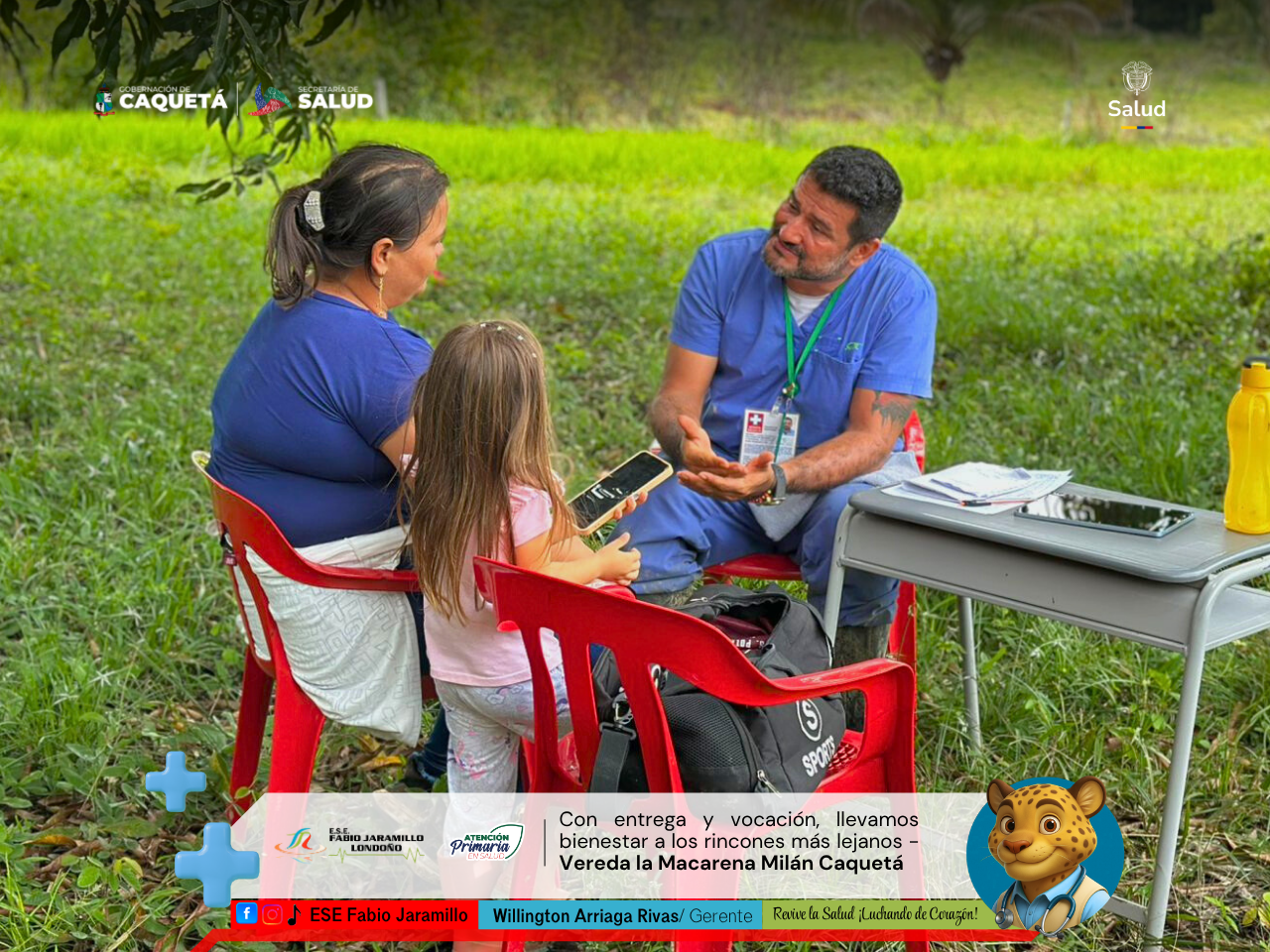 Jornada de salud vereda Macarena del municipio de Milán Caquetá.