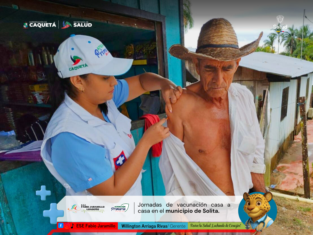 Jornadas de vacunación casa a casa en el municipio de Solita.