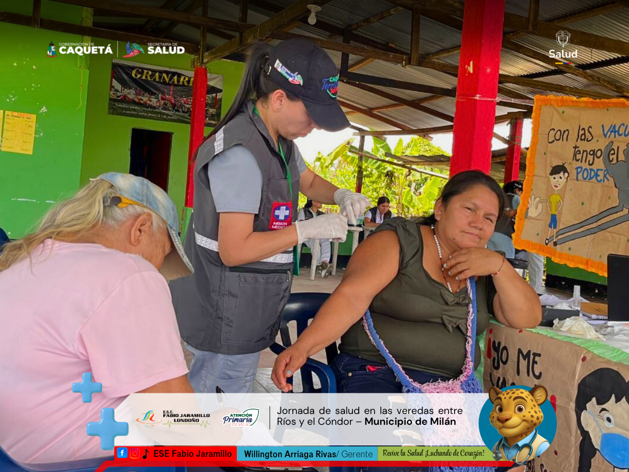 Jornada de salud a las veredas Entre Ríos y el Cóndor del municipio de Milán Caquetá.