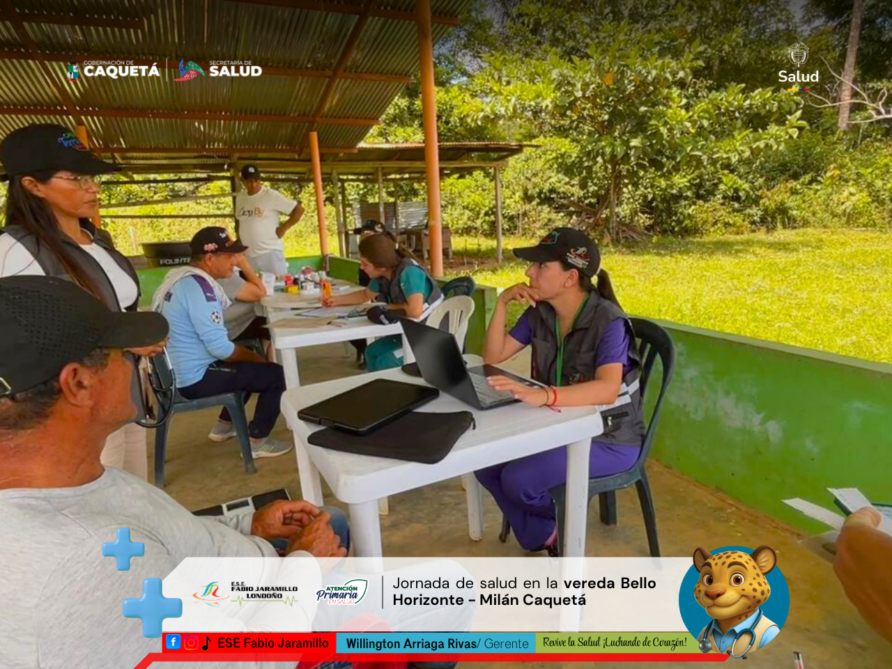 Jornada de Salud en la Vereda Bello Horizonte del municipio de Milán Caquetá.