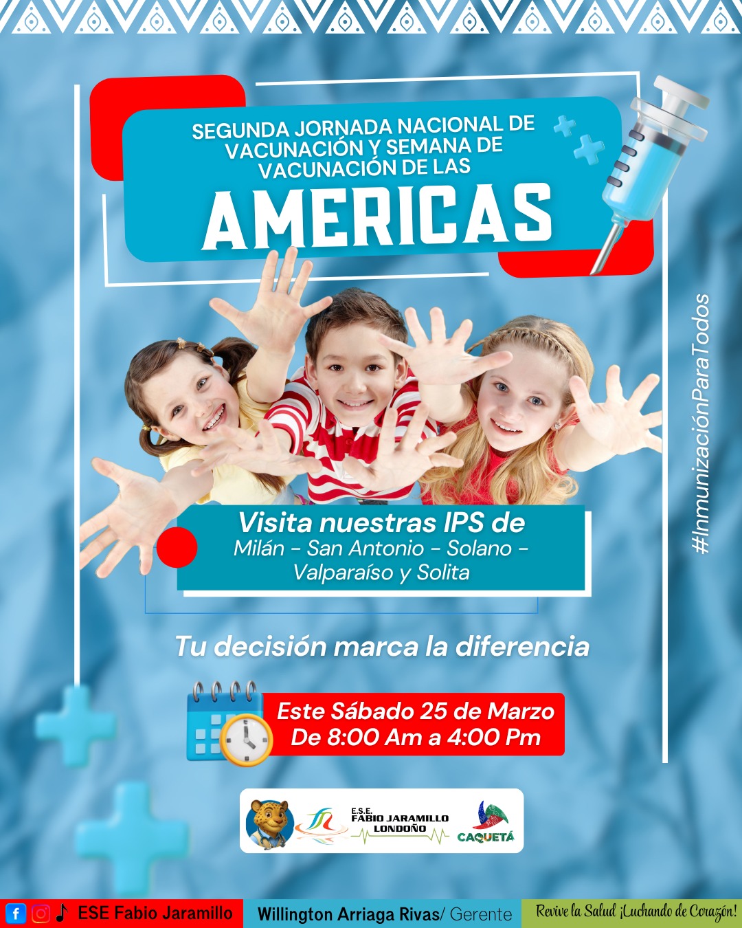 Segunda Jornada Nacional de Vacunación y Semana de Vacunación de las Américas