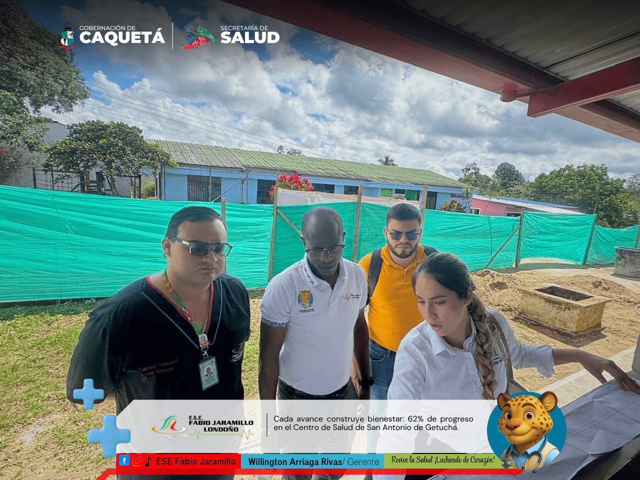 Seguimiento a las obras de adecuación del Centro de Salud de San Antonio de Getuchá.
