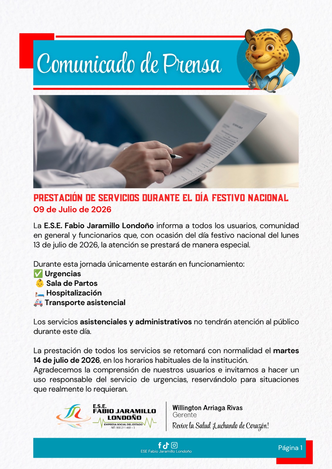 Comunicado de prensa